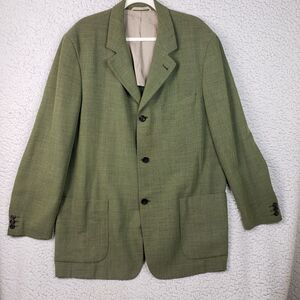 Harry Rosen Hugo Boss Men's Blazer 48R Wool Green Jacket Italy Luxe-on-Luxe